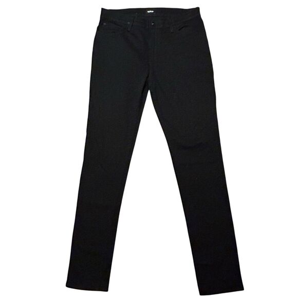 HUDSON Ace Skinny Jeans Men's 32x33 Black Solid Denim Mid Rise 5 Pocket NWOT - Picture 1 of 11